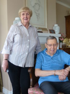 Photo of Ann Marie and John Enright together in their home.