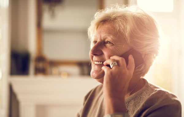 Older Woman on Phone
