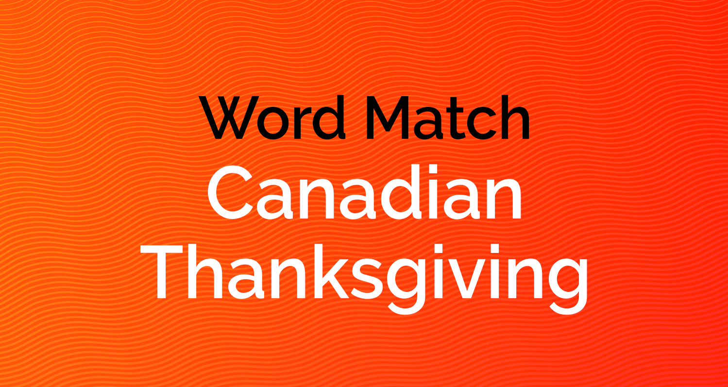 thanksgiving word match
